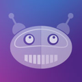 The ColorBot logo - a semi-transparent smiling robotic face over a purple to blue gradient.